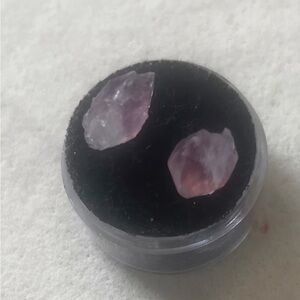 Raw amethyst earrings